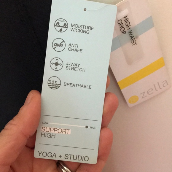 NWT Zella High Waisted Crop with mesh - Picture 4 of 7